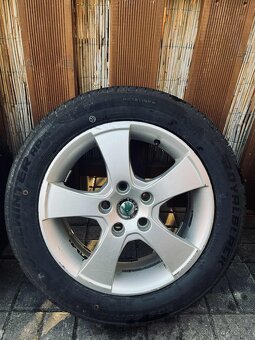 Originál alu kola Škoda R16 5x112 ET50 + Zimní pneu - 6
