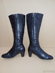 Černé kožené kozačky vel.38,5 - 6
