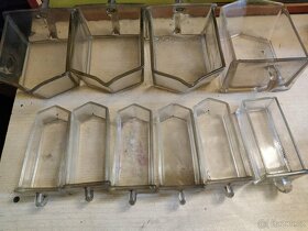 staré světla,skleněné nádoby kredenc - 6