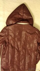 zimní dámská/pánská bunda barva fialová s kapucí; podzimní - 6