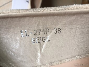 Obuv lodičky nude velikost 38 - 6