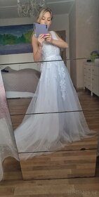 Nové bílé svatební boho šaty velikosti L-XL - 6