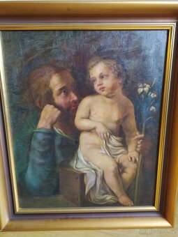 Josef Bergler - Svatý Josef s Ježíškem - 18. Století - obraz - 6