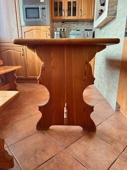 MASIVNÍ STŮL A LAVICE - 6