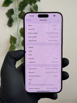 iPhone 15 Pro Max 512GB (eSim) - vada displeje - 6