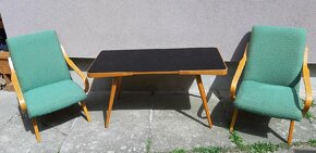 Pěkná sestava opaxitový stolek Jiroutek a křesla Brusel - 6