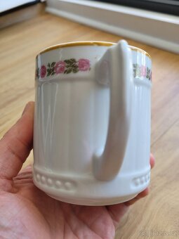 Hrnek, porcelán, zdobený, značený, retro - 6