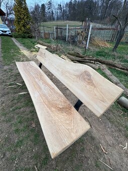 Masivní jasanová lavice - 6