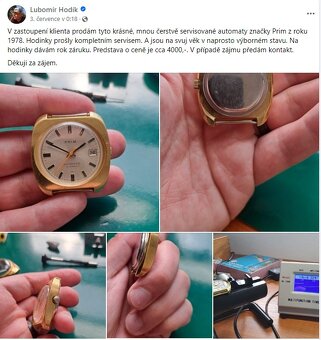 Automaty značky Prim 960093, strojek Elton 96 s 21 jewels. - 6