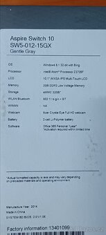 Acer Aspire switch 10 pc, notebook,tablet v jednom - 6