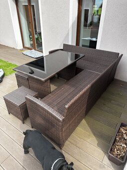 Zahradní sedací souprava umělý ratan, NEVYBALENÉ POLŠTÁŘE - 6