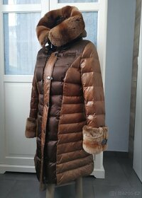 Kabát zimní prošívaná dlouhá bunda - 6