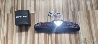 Čelová svítilna COB-LED+červené světlo,ultralehká,vodotěsná. - 6
