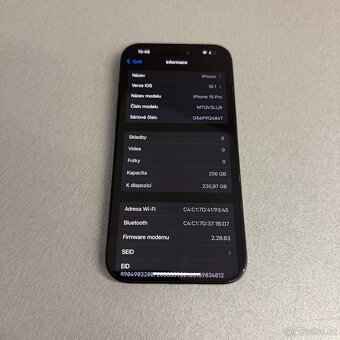 iPhone 15 Pro 256GB blue titan, pěkný stav, rok záruka - 6