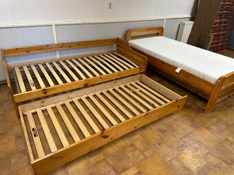 Výsuvná dvoupostel 90x200cm, 2xjednolůžko - 6
