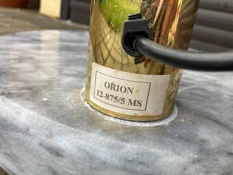 Velká stojanová retro lampa Orion - Mosaz / Mramor - 6