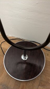 Funkcionalismus - starožitná chrom lampa + sklo Egermann - 6