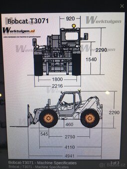 Teleskopický Manipulátor Bobcat T3071 - 6