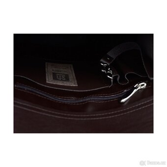 Kožená taška - hnědá - NOVÁ - 6