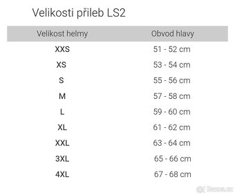Přilba LS2 Valiant 399 XS nová - 6