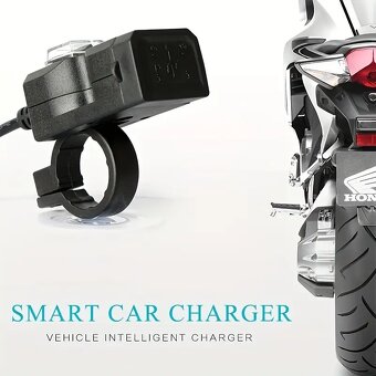 USB dvojzásuvka na motorku 12-24V s vypínačem - 6