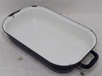 Starý modrý smaltovaný pekáč ČSSR - 6