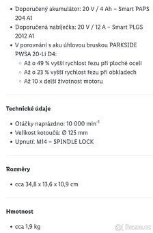 Aku bruska peformance 125 užší čelo - 6