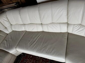 Rohová kožená sedací souprava, 3302 - 6