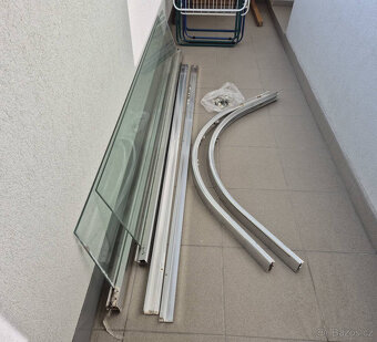 Sprchová zástěna 90x90 čtvrtkruh, díly - 6