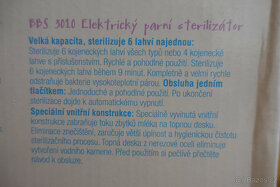 Elektrický parní sterilizátor značky BAYBY - 6