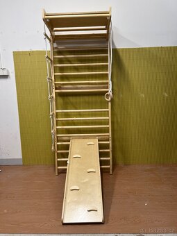Perfektní dřevěná žebřina s doplňky – nová, nepoužitá, skvěl - 6