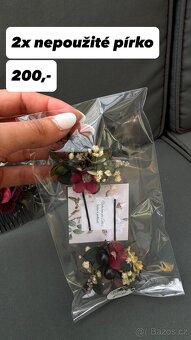 Svatební dekorace, květiny, organza - 6