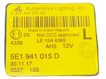 LED xenon levý světlo 5E1941015D Škoda Octavia 3 FL 2018 - 6
