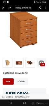 Velký  psací stůl s uzamykatelným kontejnerem - 6