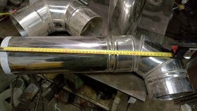 Kouřovod 125mm NEREZ + 2x koleno 90st - 6