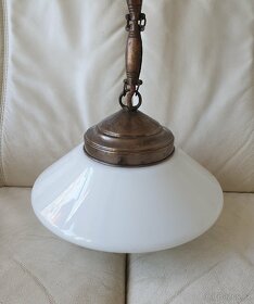 Starožitný lustr art deco řetěz stupňovitý širm - 6