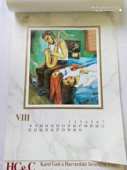 Karel Gott obrazy -kalendář z roku 1994 - 6