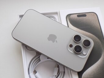 APPLE iPhone 15 Pro 128GB Přírodní titan - ZÁRUKA -TOP STAV - 6