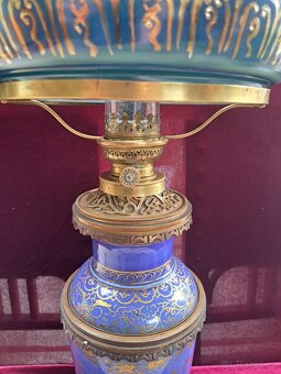 Petrolejová lampa - modrá - 6