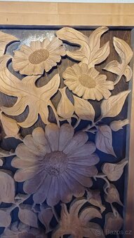 dřevěna vyřezavana polička - 6