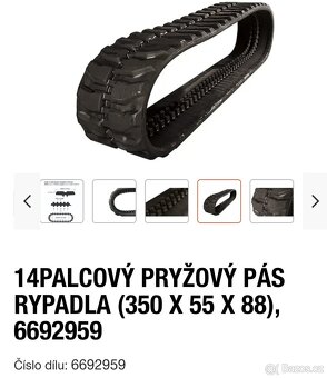 350x55x88 PASY na Bobcat rypadlo E42 6692959 - 6