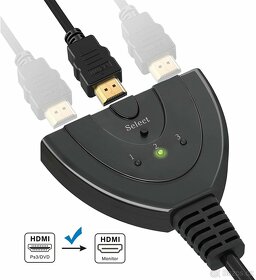 Rozšiřovač HDMI pro připojení tří zařízení do jednoho HDMI - 6