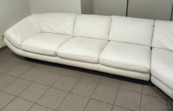 Kožená designová rohová sedací souprava - jak NOVÁ, TOP STAV - 6