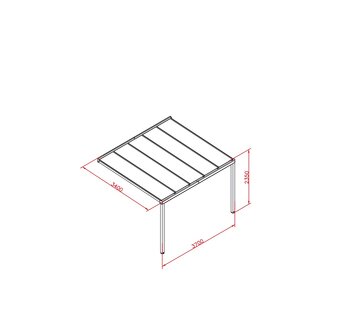 Hliníková pergola v antracit barvě - 6