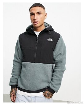 The North Face Denali jacket - černá/svetle zelená - 6