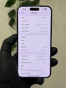 iPhone 15 Pro Max 256GB (eSim) modrý - 6