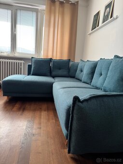 Rohová sedací souprava (rozkládací, úložný prostor) - 6