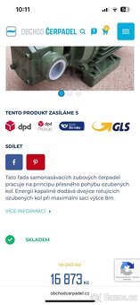 Saer CF, 230V, 0,75kW zubové čerpadlo - 6