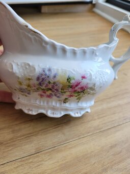 Omáčník, porcelán, zdobený, zlacený, značený - 6