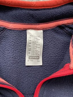 Dívčí dětská mikiny na zip, 7-8 let Decathlon - 6
